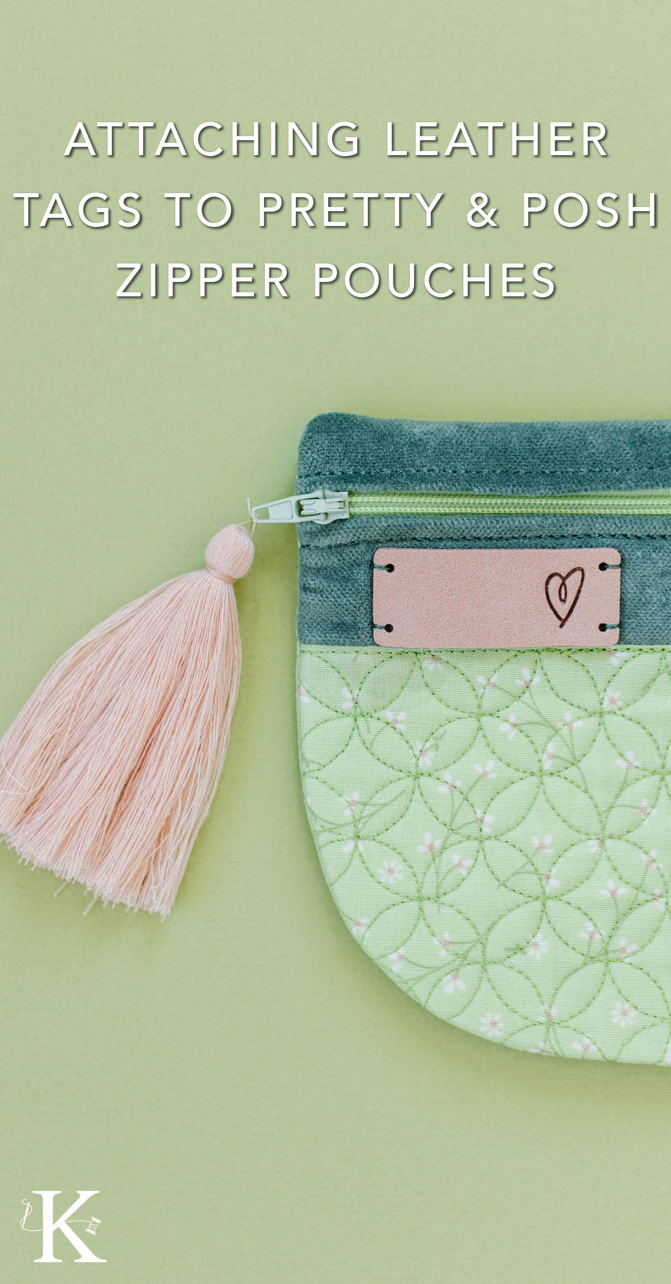 Attatching-Leather-Tag-To-Zipper--Pouch
